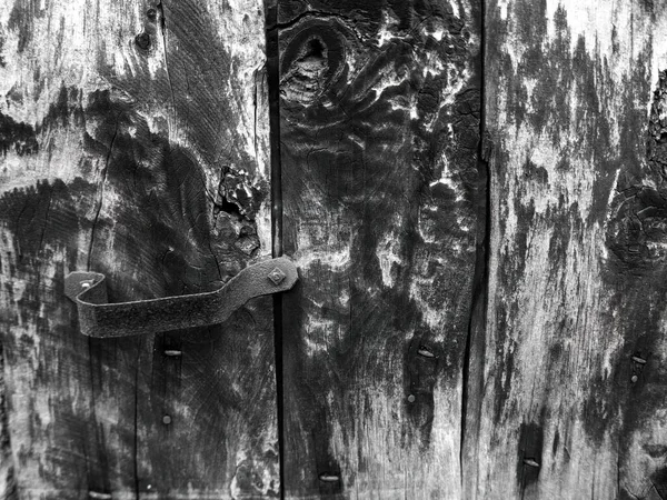 Detalhe Antigo Padrão Porta Madeira — Fotografia de Stock