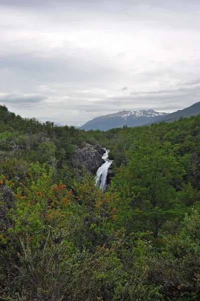 Cascada Vulinanco Road Seven Lakes Argentina — Stock fotografie