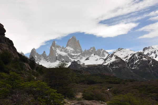Fitz Roy Ist Ein Berg Patagonien Der Grenze Zwischen Argentinien — Stockfoto