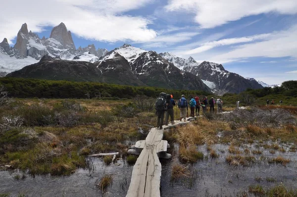 Fitz Roy Ist Ein Berg Patagonien Der Grenze Zwischen Argentinien — Stockfoto