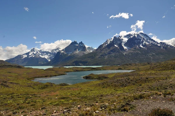 Park Narodowy Torres Del Paine Jest Parkiem Narodowym Obejmującym Góry — Zdjęcie stockowe