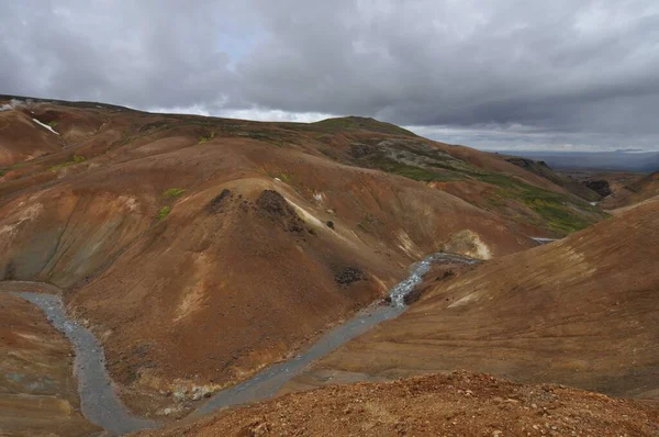 Kerlingarfjoll Est Une Chaîne Montagnes Islande Située Dans Les Highlands — Photo