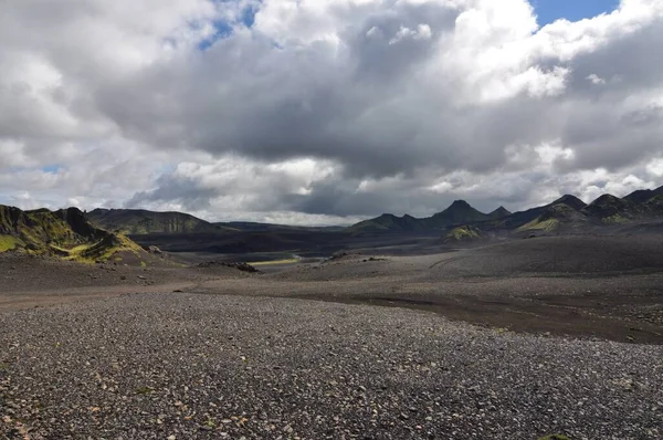 Island Ett Vulkaniskt Och Geologiskt Aktivt Territorium Dess Yta Består — Stockfoto