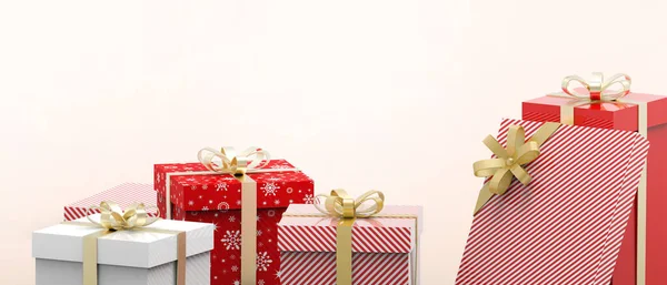 Подарочная Коробка Новый Год Рождество Желтом Фоне Праздник Дарение Рождество — стоковое фото