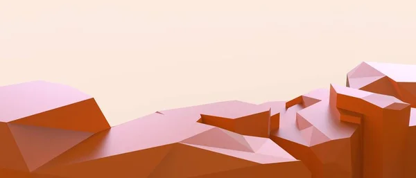 Abstract Background Ladder Success Concept Futuristic Origami Low Poly Mountain — Photo