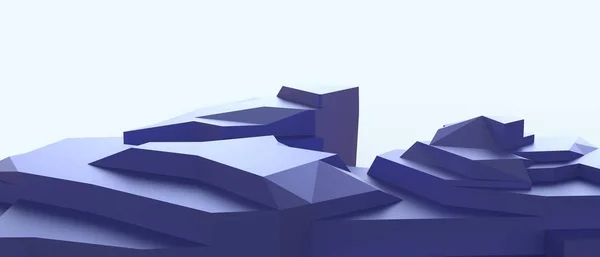 Abstract Background Ladder Success Concept Futuristic Origami Low Poly Mountain — Stockfoto
