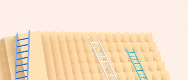 Creative Idea Business Concept Ladder Success Obstacles Way Inspiration Geometric — Stock Photo, Image