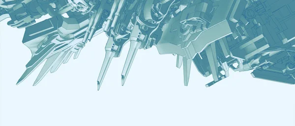 Абстрактний Фон Машинна Промислова Еволюція Робототехнічної Промисловості Концепції Технологічного Розвитку — стокове фото