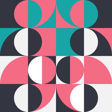 Basit şekilli geometri minimalist sanat eseri posteri. İskandinav tarzında soyut vektör deseni tasarımı. Web afişi, iş sunumu, markalaşma paketi, kumaş baskısı vs. için uygundur