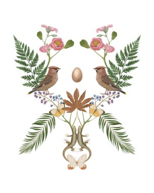  Çiçek deseninin elle çizilmiş çizimi 