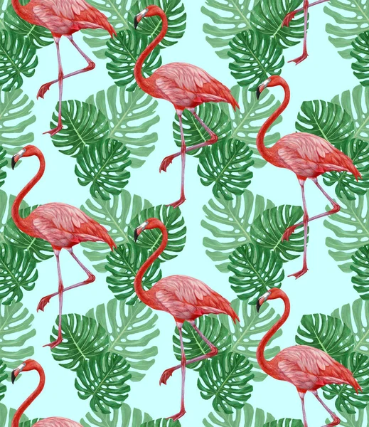 Pink Flamingos Pattern Background — Zdjęcie stockowe