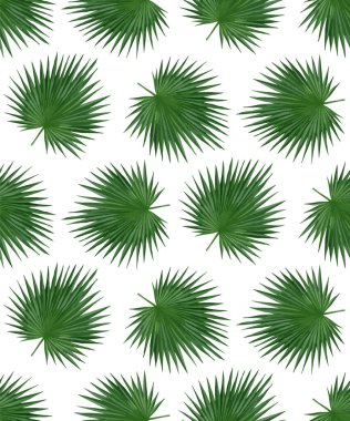 Yeşil yaprakları seamless modeli, vektör çizim