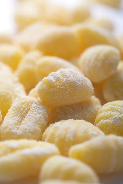 Gnocchi Close Vertical Shot Italian Also South German Austrian Dish — Stock Photo, Image