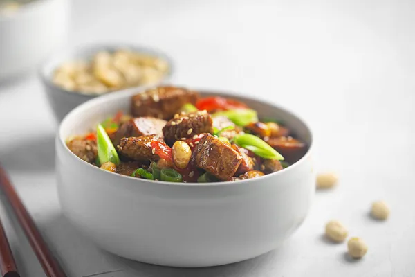 Kung Pao Oder Kung Traditionelle Chinesische Küche Zubereitet Mit Hühner — Stockfoto