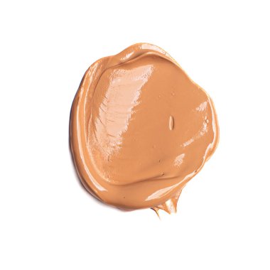 Ton kremi lekesi örneği beyaz arkaplanda izole edildi