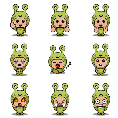 Maskot kostüm demeti salyangoz karakter çizimi çizimi