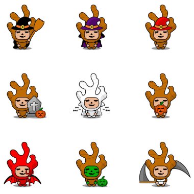 Tatlı Ginger Spice çizgi film karakteri Maskot Kostümlü Cadılar Bayramı Paketi