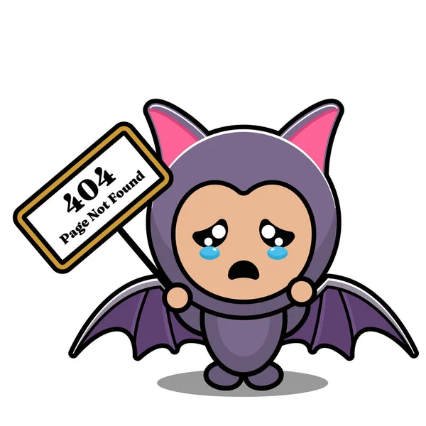 Vetor Personagem Desenho Animado Bonito Morcego Mascote Animal Fantasia Segurando —  Vetores de Stock