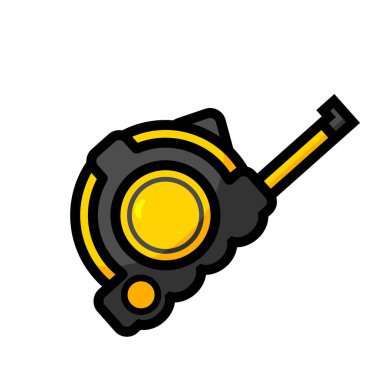 metre inşa aracı sektörü çizgi film vektör illüstrasyonu