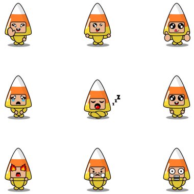 Cadılar Bayramı şekerli çizgi film karakterleri.