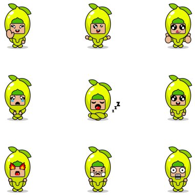 Limon meyveli çizgi film karakterleri.