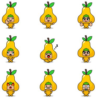 Armut ile çizgi film karakterleri seti 