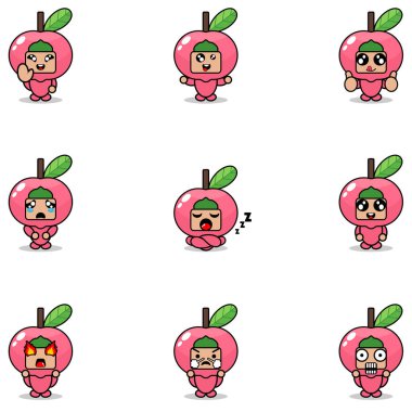 Şeftali meyveli çizgi film karakterleri. 