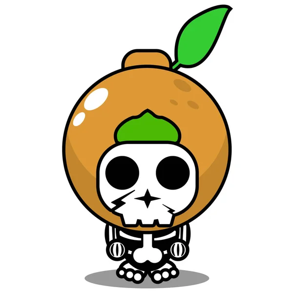 Καρτούν Χαρακτήρα Μασκότ Κοστούμι Χαρακτήρα Χαριτωμένο Longan Κρανίο Φρούτων — Διανυσματικό Αρχείο