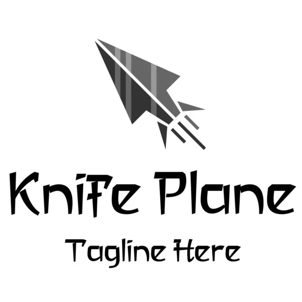 Vector Illustration Flying Knife Plane Icon — Image vectorielle