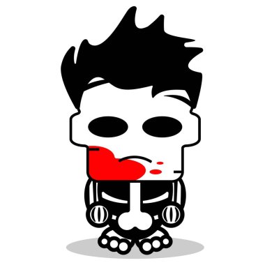 cute michael mayer bone mascot character cartoon vector illustration 