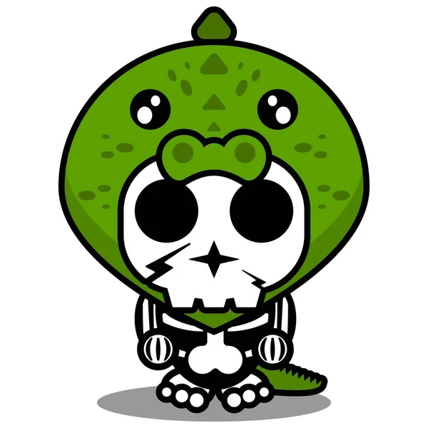 Vector Ilustración Traje Mascota Dibujos Animados Personaje Animal Hombre Cocodrilo — Vector de stock