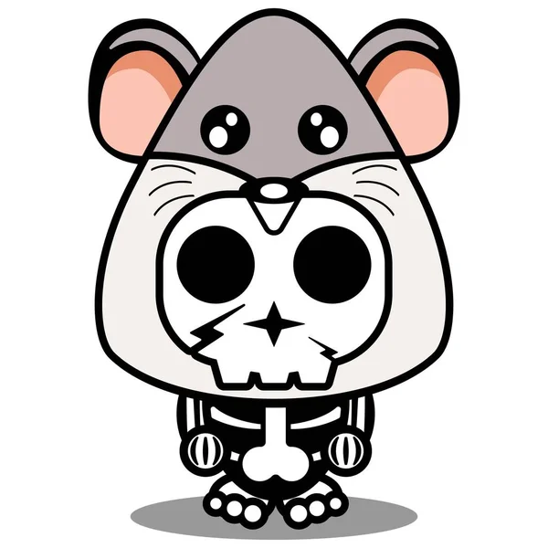 Vector Illustratie Van Mascotte Kostuum Cartoon Karakter Dier Man Rat — Stockvector