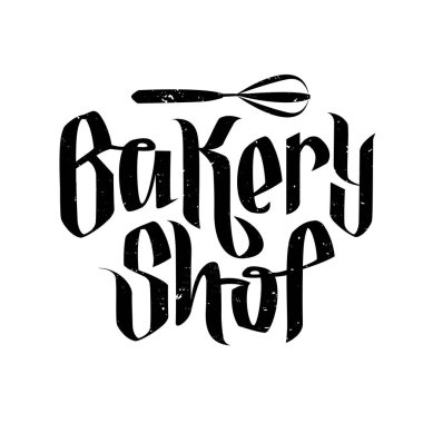 Pastanede logo işareti, rozet, amblem vektör şablonu. Beyaz arkaplanda eski tip fırın logosu izole edildi