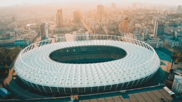 Ukraine Kyiv April 2020 National Sports Complex Olympiyskiy Birds Eye — Video Stock