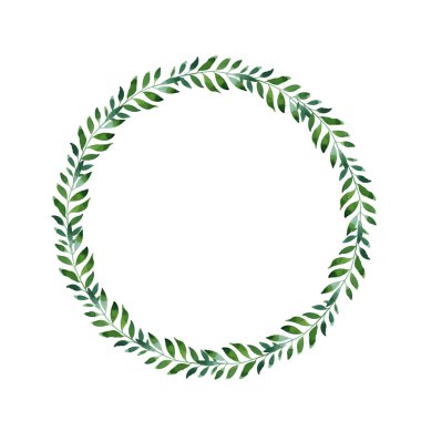 Tasarım için suluboya çerçeve, kartpostallar, tropikal yapraklı ve çiçekli davet