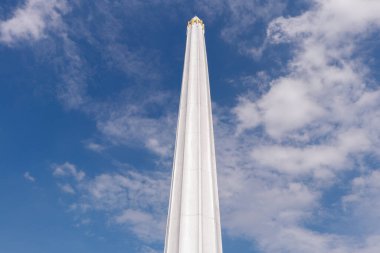 Kahraman Anıtı (Tugu Pahlawan), Surabaya 'daki Ulusal Anıt, Kahramanlar Günü, Doğu Java, Endonezya. 
