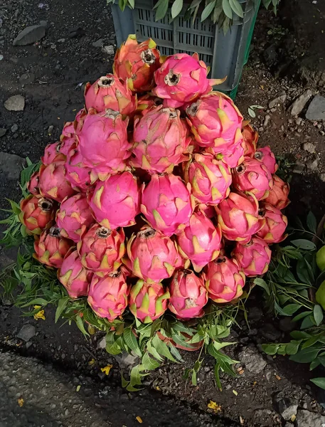 Dragon fruit in the market for selling 