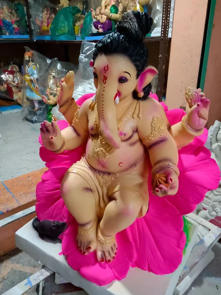 Shadu Clay Idol Lord Ganesha Has Started Made — Foto Stock