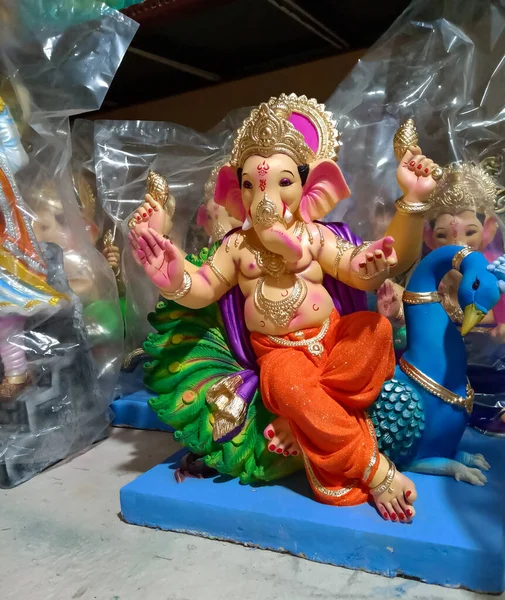 Clay Idols Lord Ganesha Made Festival — Zdjęcie stockowe