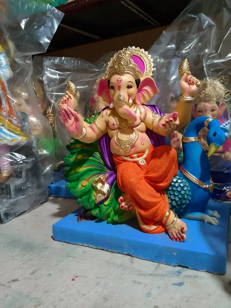 Clay Idols Lord Ganesha Made Festival — Foto Stock