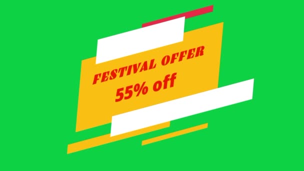 Festival Offer Text Illustration Art Advertising — Stock videók