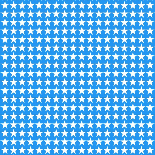Patrón Estrella Color Blanco Sobre Fondo Azul — Foto de Stock