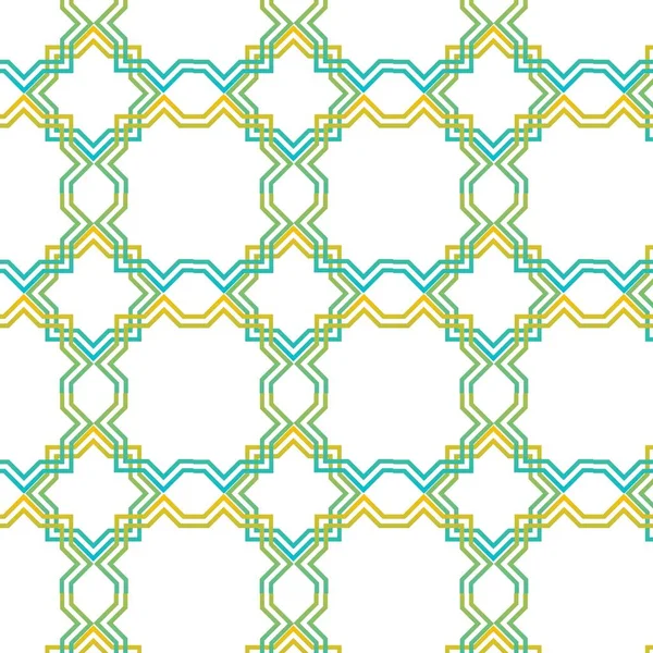 Patrones Geometría Árabe Color Verde Amarillo Azul Para Textiles Prendas — Foto de Stock