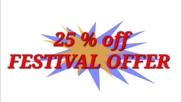 Rabatt Auf Festival Angebot Banner Hintergrund — Stockvideo