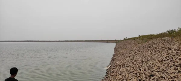 Wasser Rever Damm Hintergrund Freien Beutiful Landschaft Bild — Stockfoto