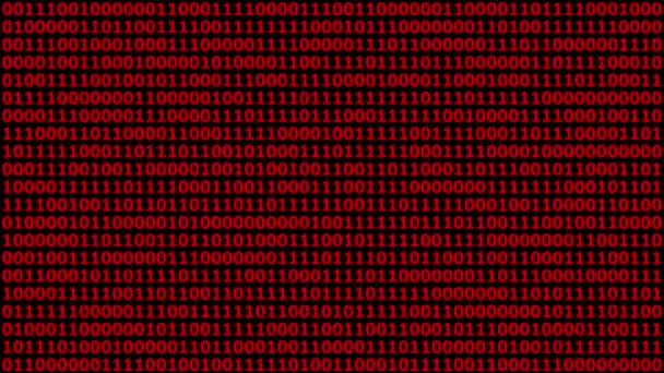 Tecnología Moderna Concepto Código Hexadecimal Rojo Fondo Abstracto Digital — Vídeos de Stock