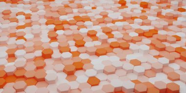 abstract. 3d renderd colorful Hexagon background.