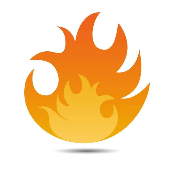 Fuego llama vector icono — Archivo Imágenes Vectoriales