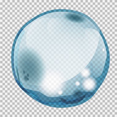 Şeffaf mavi su damlası