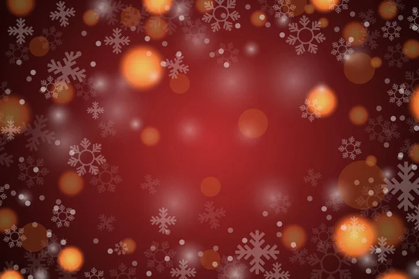 Рождественский боке размытый фон, снежинки и пыль с красивыми блестящими огнями. — стоковый вектор